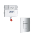 Grohe Concealed Dual Flush Cistern with Chrome Flush Plate