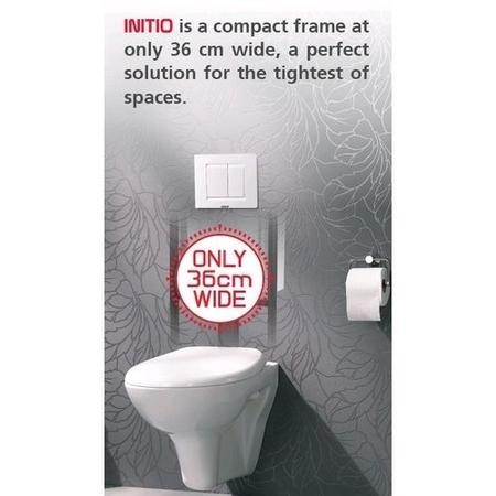 Wirquin Initio Compact WC Frame with Black Flush Plate - Image 5