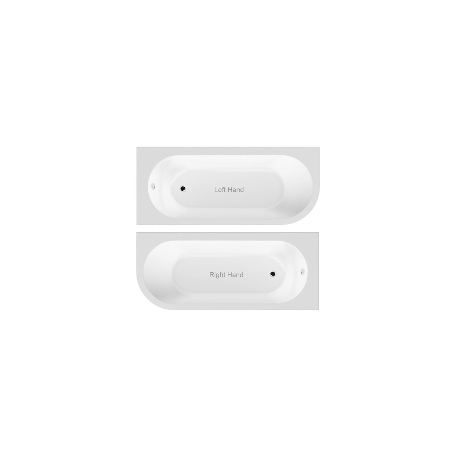 J Shape Shower Bath Left Hand with Front Panel & Chrome Bath Screen 1700 x 750mm - Jersey - Image 2