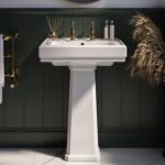 Traditional Full Pedestal 2 Tap Hole Basin 583mm - Park Royal