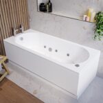 Single Ended Whirlpool Spa Bath with 6 Whirlpool Jets 1700 x 750mm - Alton