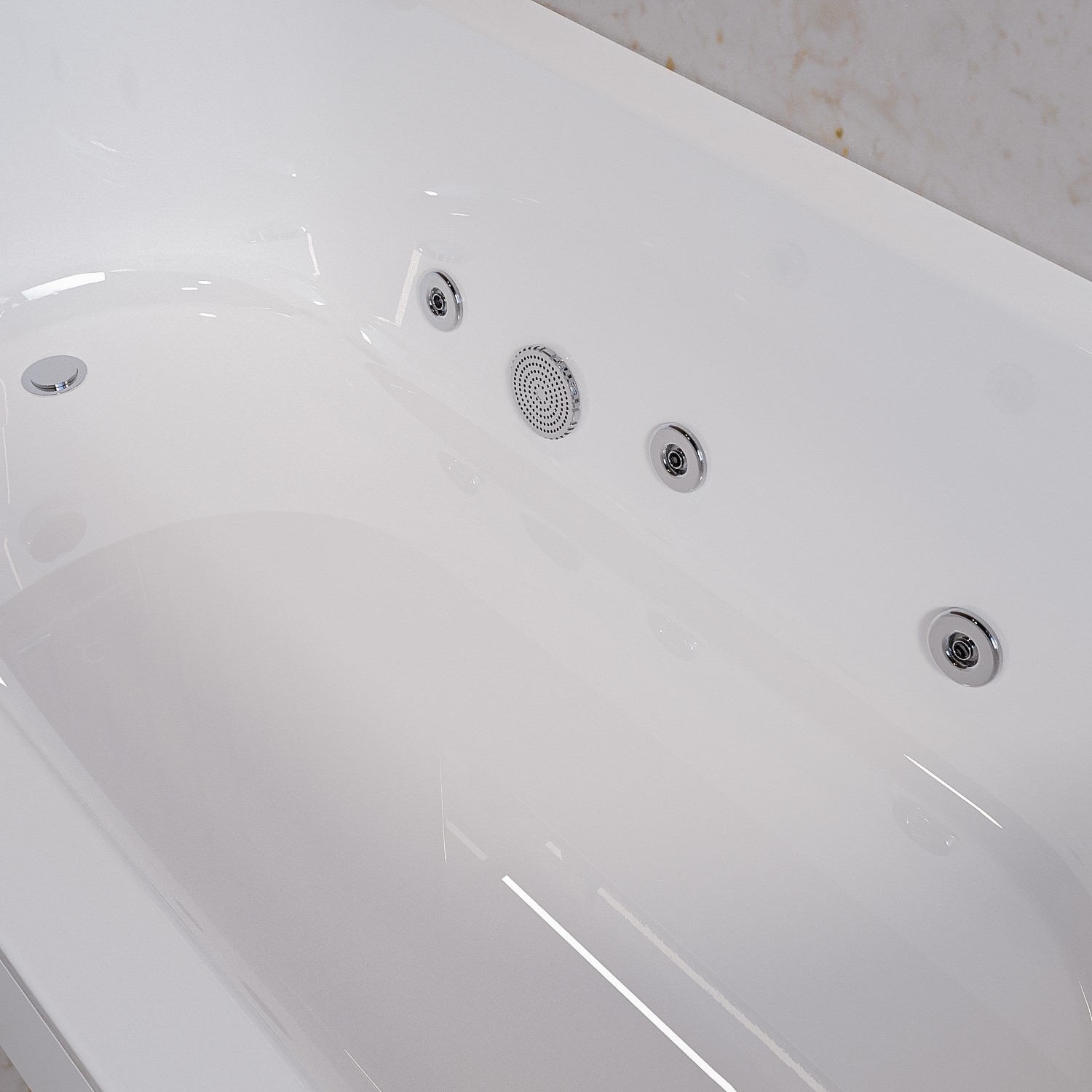 Single Ended Whirlpool Spa Bath with 6 Whirlpool Jets 1700 x 750mm - Alton - Image 6