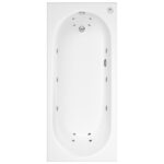 Single Ended Whirlpool Spa Bath with 14 Whirlpool Jets 1800 x 800mm - Alton