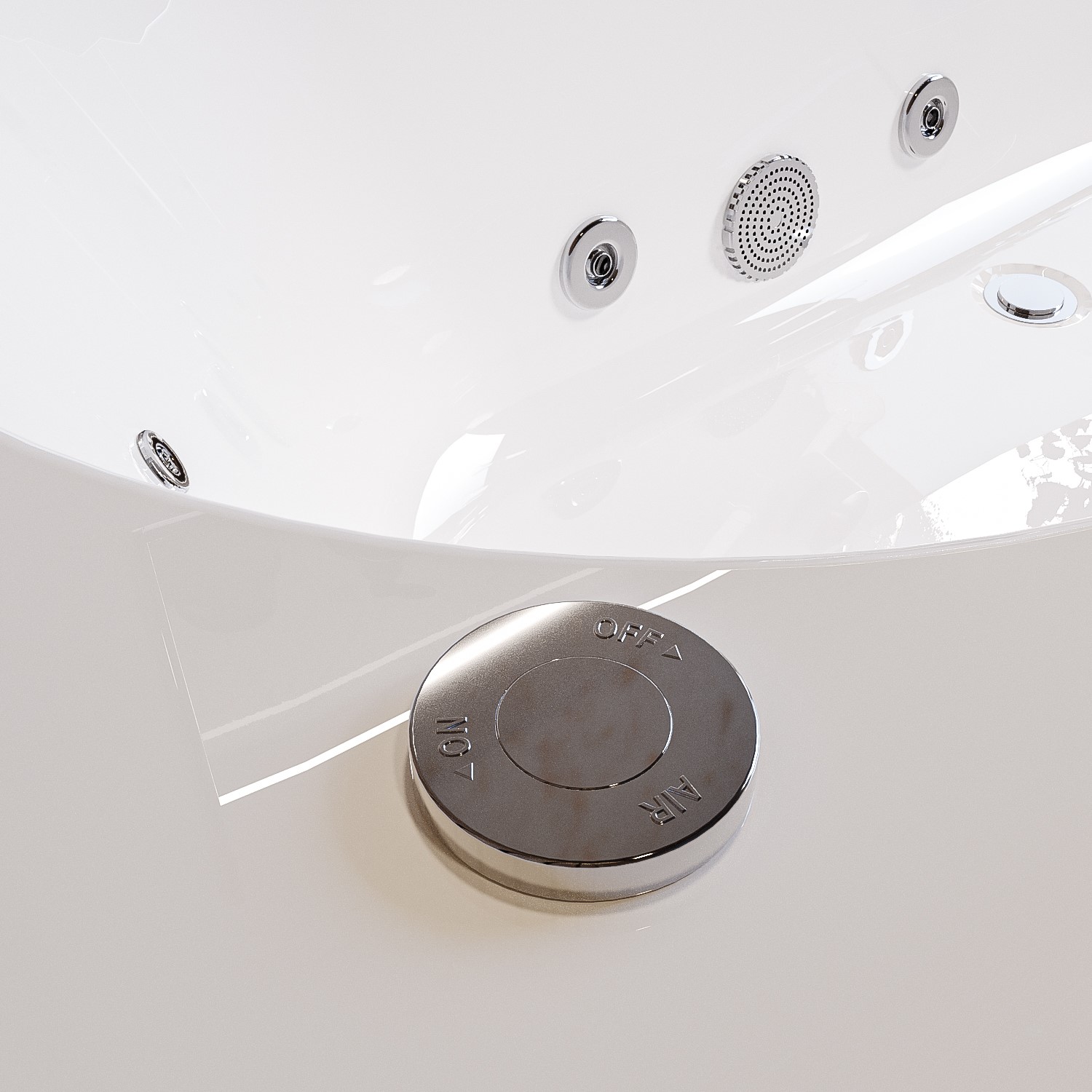 Double Ended Whirlpool Spa Bath with 14 Whirlpool Jets 1700 x 750mm - Burford - Image 3