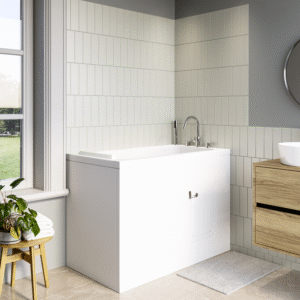 Small Deep Walk In Bath Left Hand with Front Panel & Integrated Seat 1210 x 660mm - Princeton