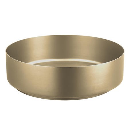 Stainless Steel Brass Round Countertop Basin 400mm - Zorah - Image 3