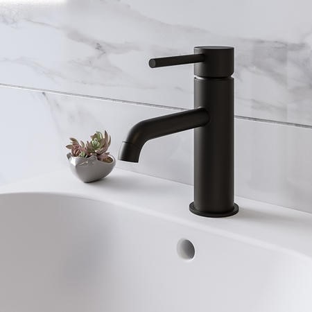 Black Mono Basin Mixer Tap - Arissa - Image 2