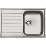 ONLY OPENED - Franke Argos 611-78 Single Bowl Inset Chrome Stainless Steel Kitchen Sink