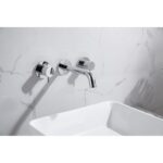 Chrome Wall Mounted Basin Mixer Tap - Arissa