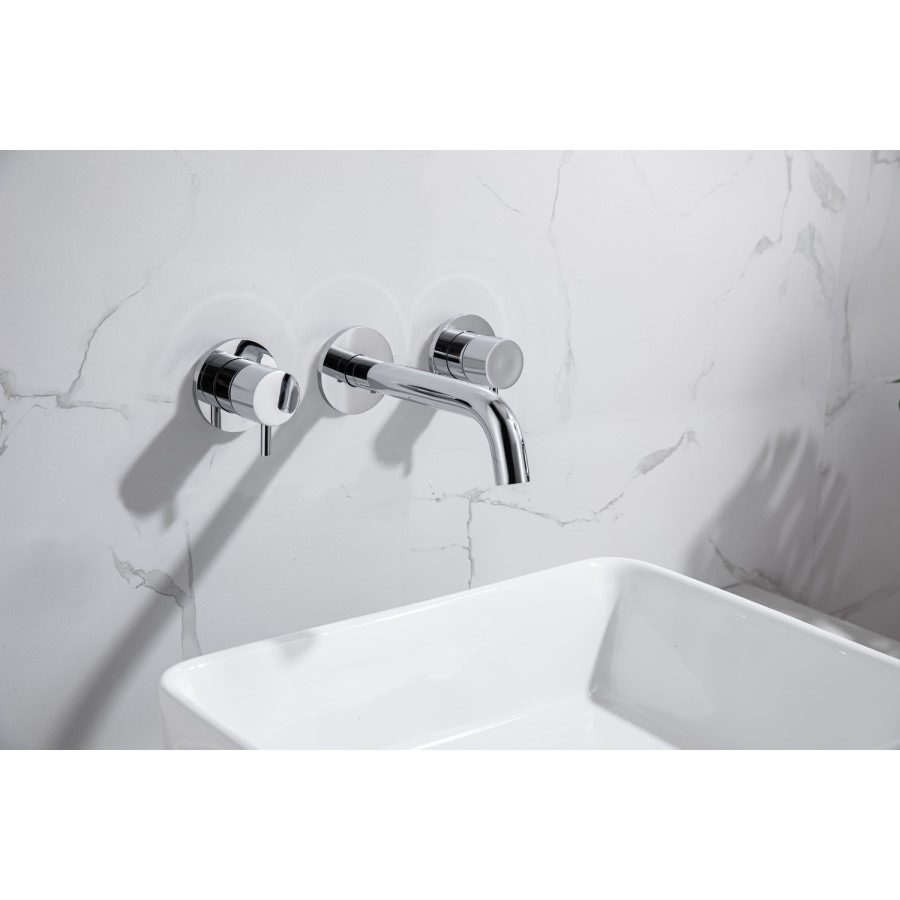 Chrome Wall Mounted Basin Mixer Tap - Arissa