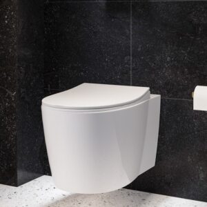 Wall Hung Rimless Short Projection Toilet with Soft Close Seat - Alcor