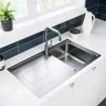 Single Bowl Inset Chrome Stainless Steel Kitchen Sink with Reversible Drainer- Enza Isabella