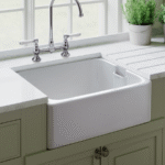 Rangemaster Single Bowl Undermount Belfast White Ceramic Kitchen Sink