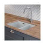 Rangemaster Rustiqe 1.5 Bowl Undermount White Ceramic Kitchen Sink