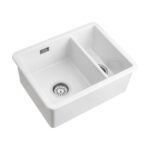Rangemaster Rustique 1.5 Bowl Inset / Undermount White Ceramic Kitchen Sink