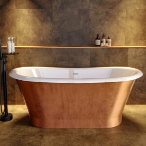 Copper Effect Freestanding Double Ended Bath 1650 x 750mm - Lisbon
