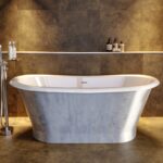 Gold Effect Freestanding Double Ended Bath 1650 x 750mm - Lisbon