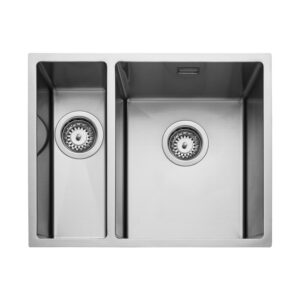 Rangemaster Kube 1.5 Bowl Inset / Undermount Chrome Stainless Steel Kitchen Sink