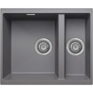 1.5 Bowl Undermount Grey Granite Composite Kitchen Sink Reversible - Essence