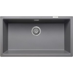 Single Bowl Undermount Grey Granite Kitchen Sink with Reversible Drainer - Essence