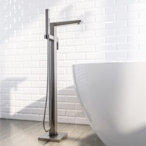Gunmetal Freestanding Bath Shower Mixer - Zana