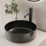 Stainless Steel Gunmetal Round Countertop Basin 400mm - Zorah