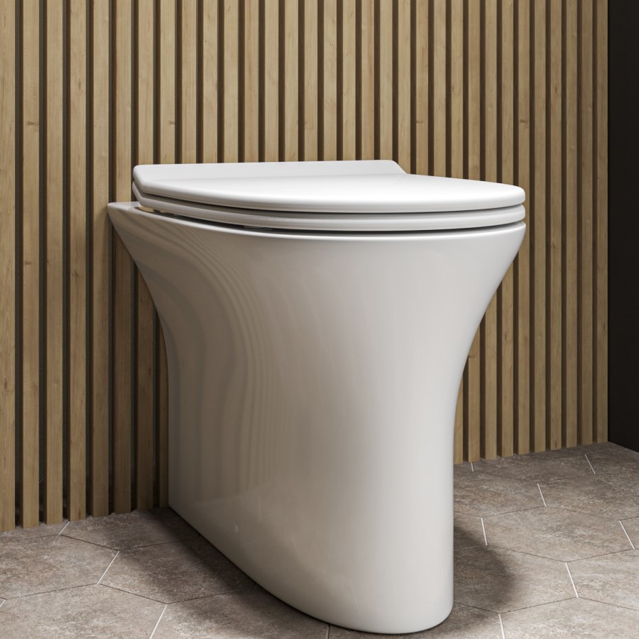 Back to Wall Rimless Toilet with Soft Close Seat - Indiana - Image 2