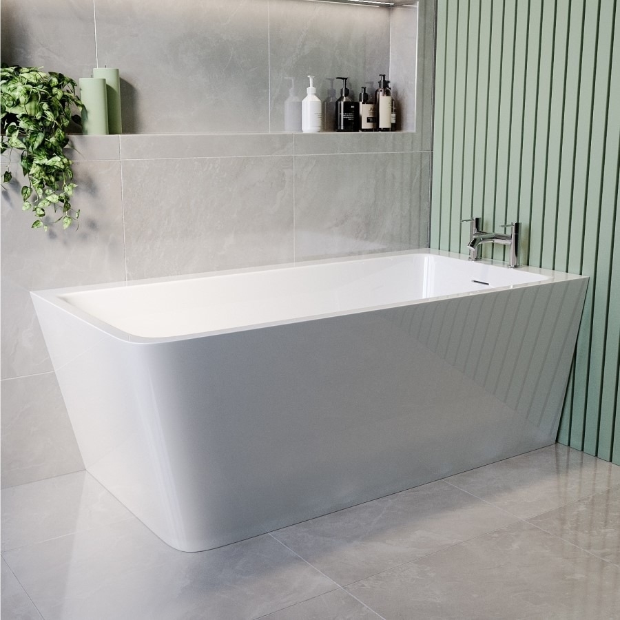Freestanding Single Ended Right Hand Corner Bath 1500 x 740mm - Kona - Image 2