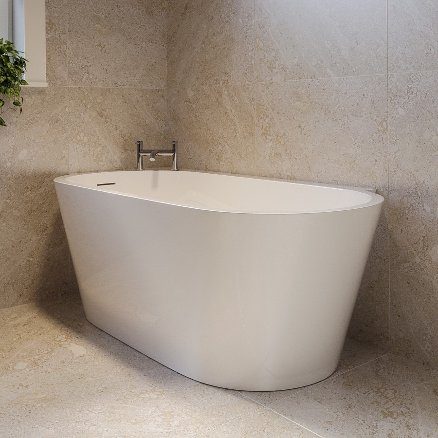 Freestanding Single Ended Left Hand Corner Bath 1600 x 780mm - Cove - Image 2
