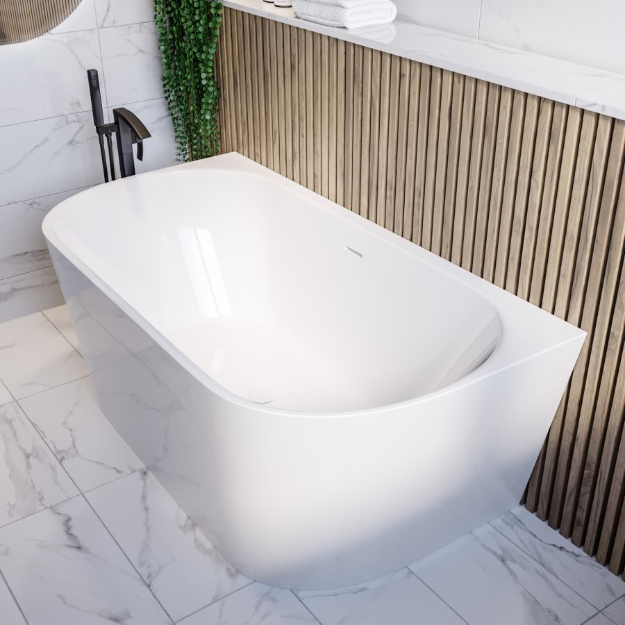 Freestanding Double Ended Back to Wall Bath 1700 x 800mm - Gable - Image 2