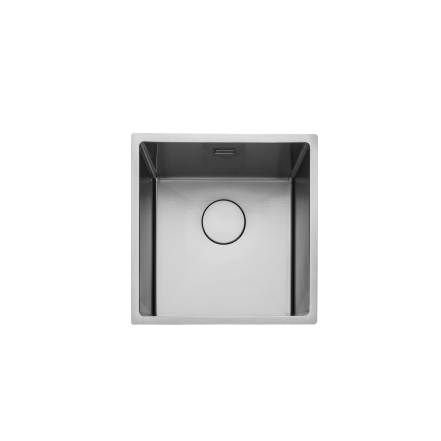 Rangemaster Kube Single Bowl Inset / Undermount Chrome Stainless Steel Kitchen Sink - Image 2