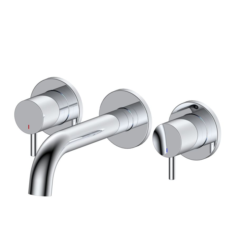 Chrome Wall Mounted Basin Mixer Tap - Arissa - Image 3