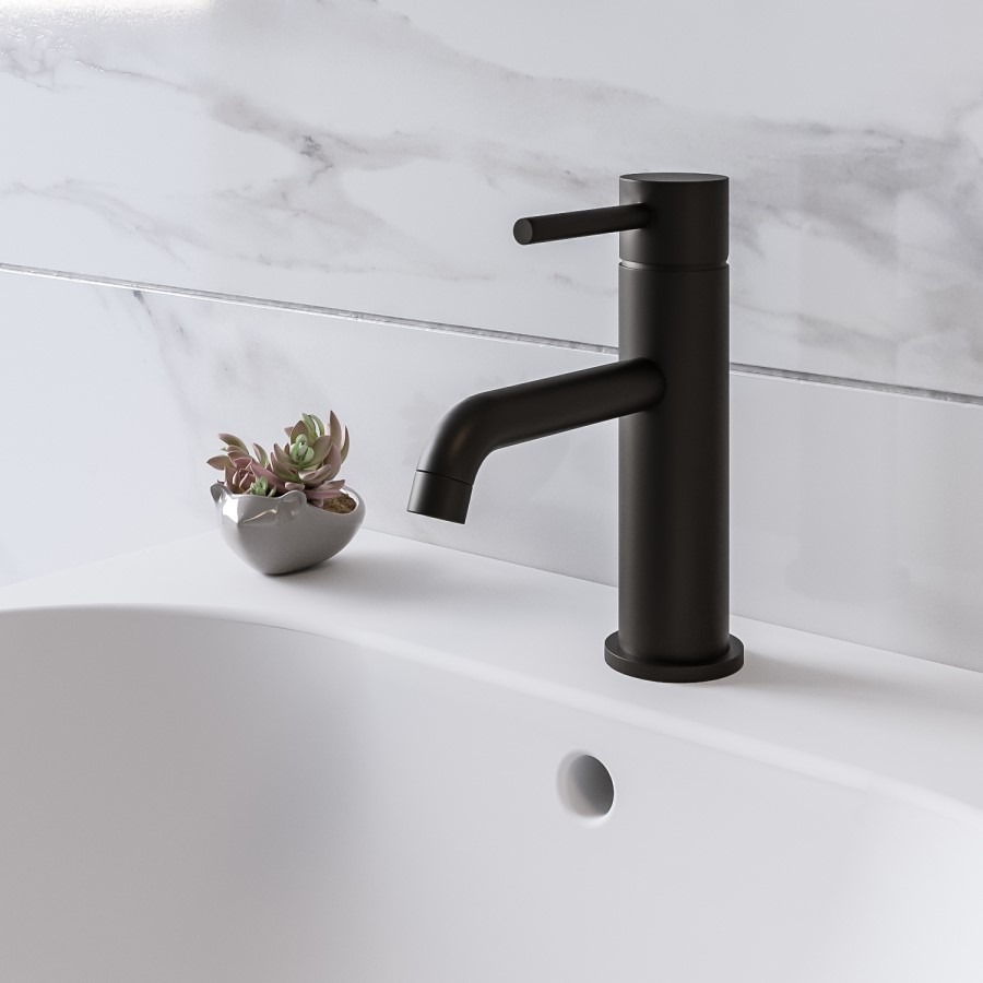 Black Cloakroom Mono Basin Mixer Tap - Arissa - Image 3