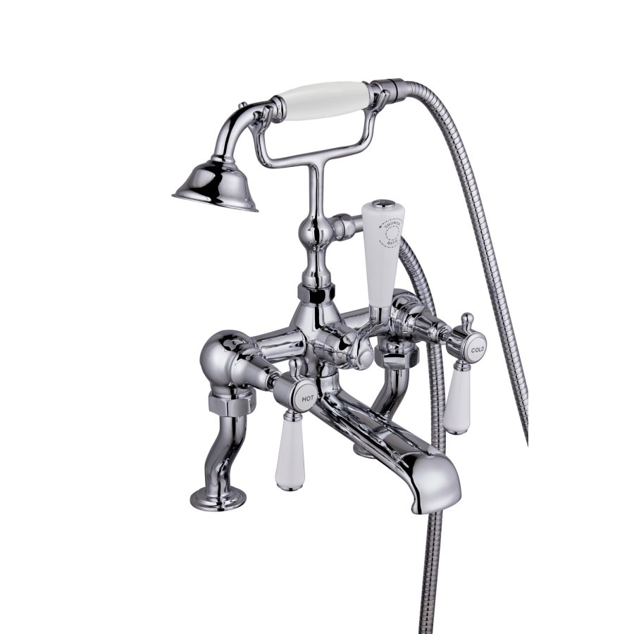 Chrome Freestanding Bath Shower Mixer Tap - Helston - Image 3