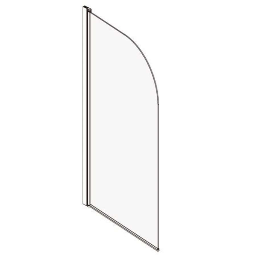 Black Freestanding Single Ended Shower Bath with Chrome Screen & Feet 1670 x 740 mm - Park Royal - Image 3