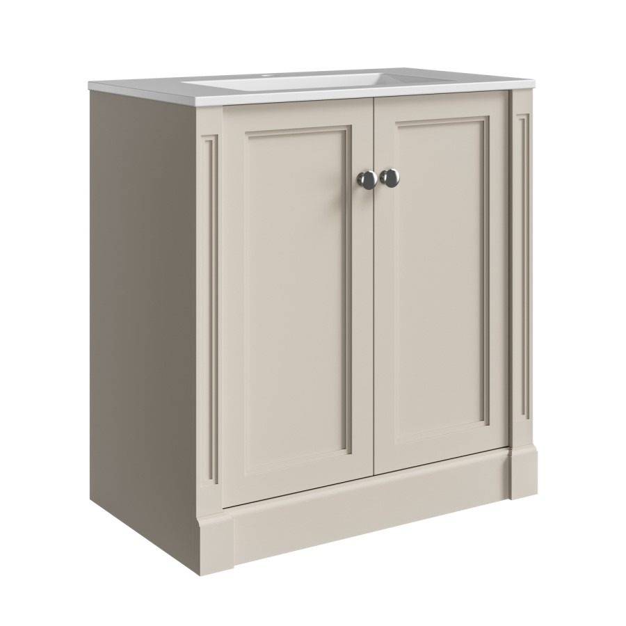 800mm Beige Freestanding Vanity Unit with Basin - Windsor - Image 3