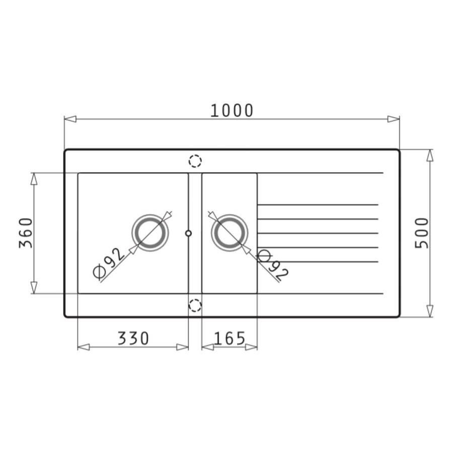 1.5 Bowl Inset White Composite Kitchen Sink with Reversible Drainer - Essence Amelia - Image 3