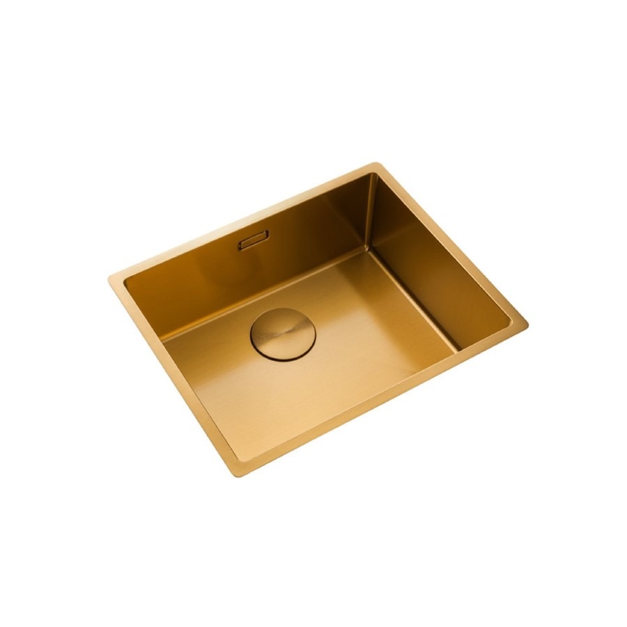 Rangemaster Spectra Single Bowl Inset / Undermount Gold Stainless Steel Kitchen Sink - Image 3