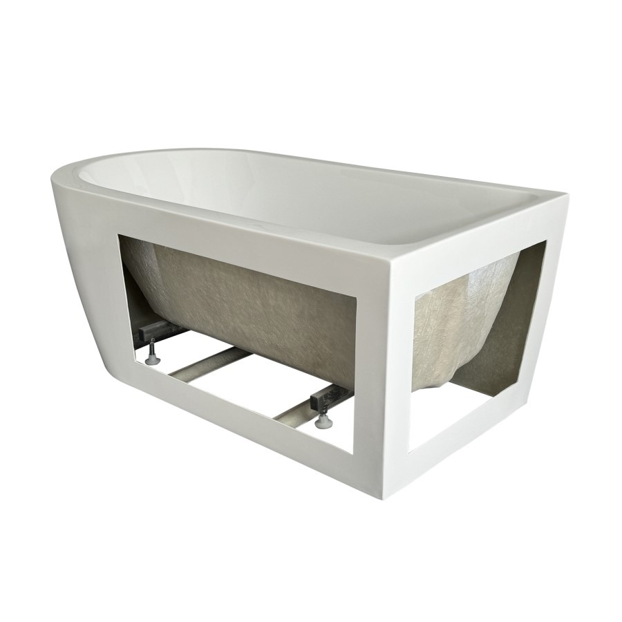 Freestanding Single Ended Left Hand Corner Bath 1500 x 800mm - Amaro - Image 4