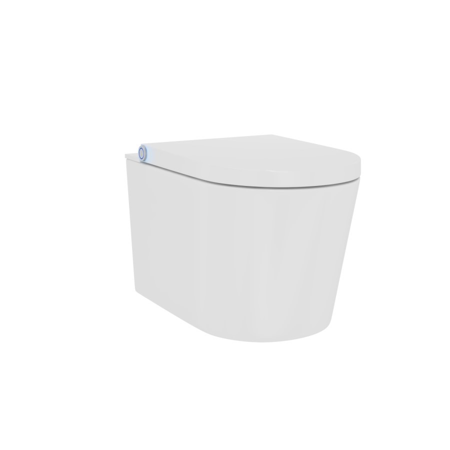 Wall Hung Smart Bidet Japanese Toilet & Grohe Frame Cistern and Chrome Flush Plate - Purificare - Image 4