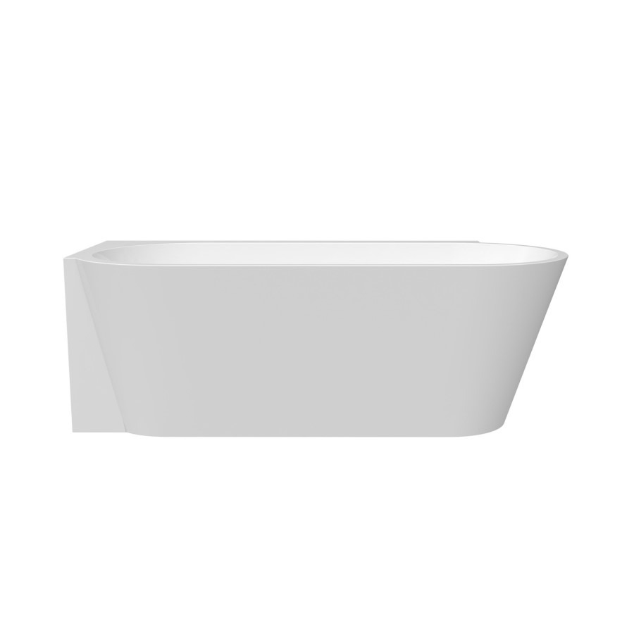 Freestanding Shower Bath Single Ended Left Hand Corner with Brass Bath Screen 1600 x 780mm - Cove - Image 4