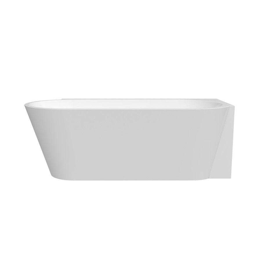 Freestanding Shower Bath Single Ended Right Hand Corner with Brass Bath Screen 1600 x 780mm - Cove - Image 4
