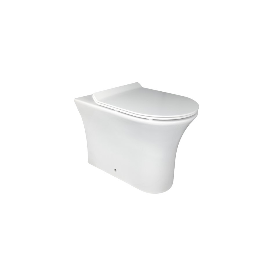 Back to Wall Rimless Toilet with Soft Close Seat - Indiana - Image 4