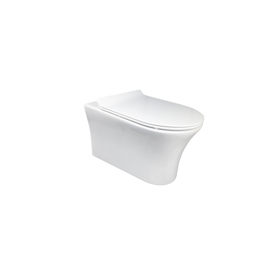 Indiana Wall Hung Toilet 1160mm Pneumatic Frame & Cistern & Black Flush Plate - Image 4