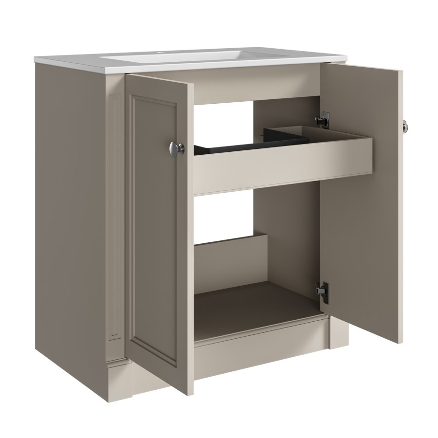 800mm Beige Freestanding Vanity Unit with Basin - Windsor - Image 4