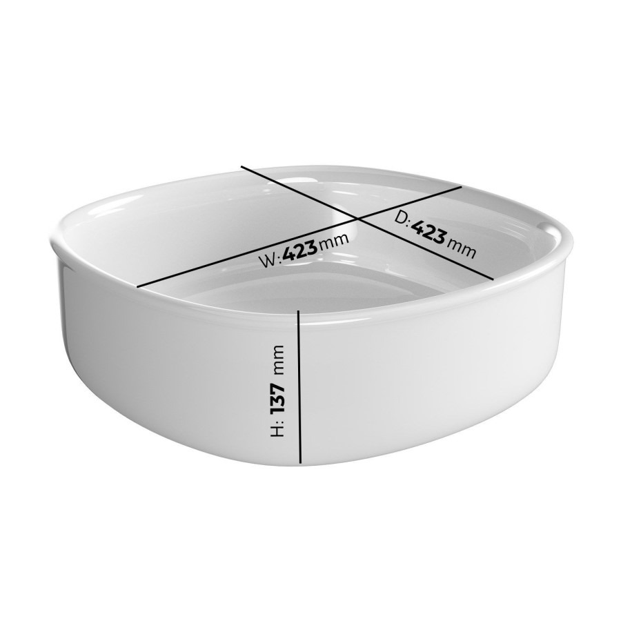 Square Countertop Basin 423mm - Clifton - Image 4