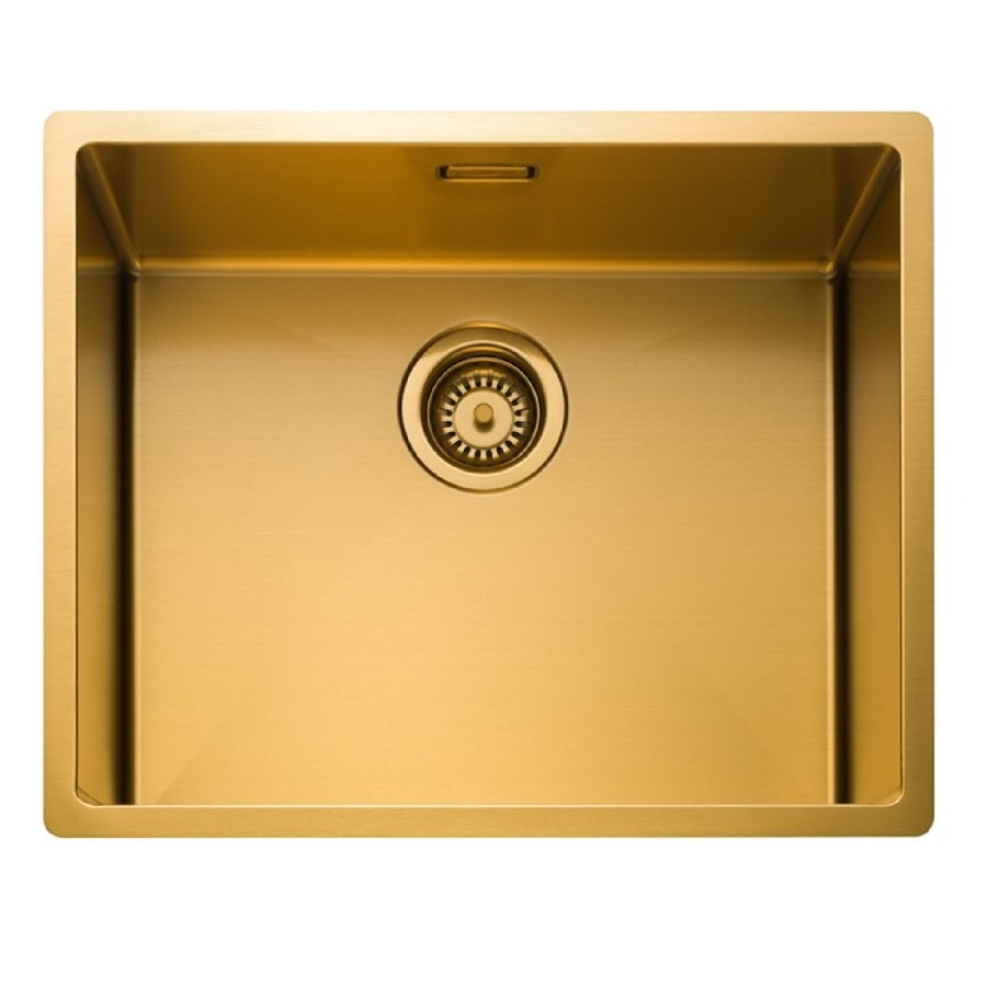 Rangemaster Spectra Single Bowl Inset / Undermount Gold Stainless Steel Kitchen Sink - Image 4