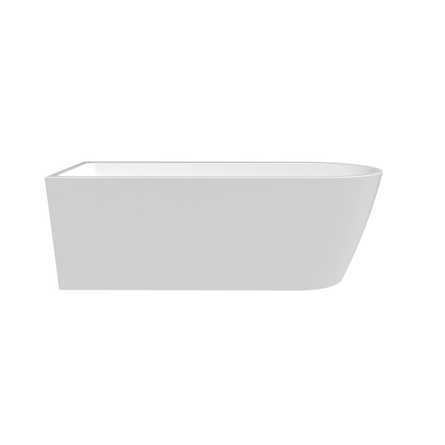 Freestanding Shower Bath Single Ended Left Hand Corner with Brass Bath Screen 1650 x 800mm - Amaro - Image 5