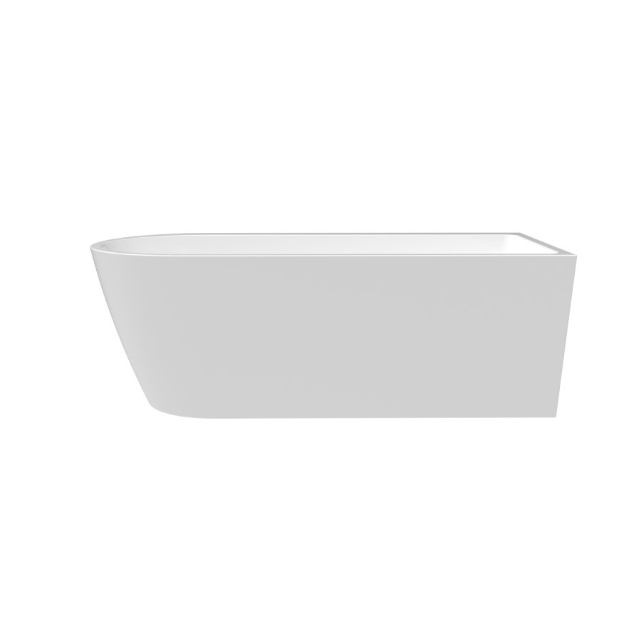 Freestanding Single Ended Right Hand Corner Shower Bath with Black Bath Screen 1650 x 800mm - Amaro - Image 5