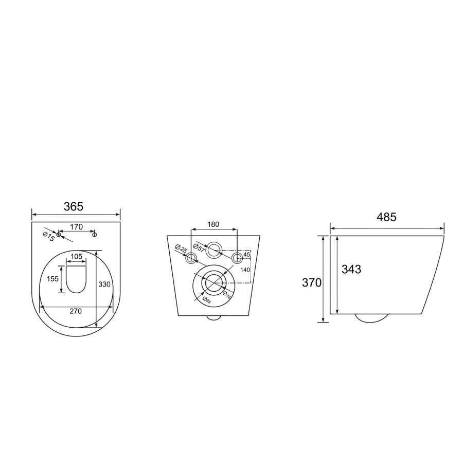 Matt White Wall Hung Rimless Toilet with Soft Close Seat Grohe Cistern Frame and Chrome Flush - Verona - Image 5